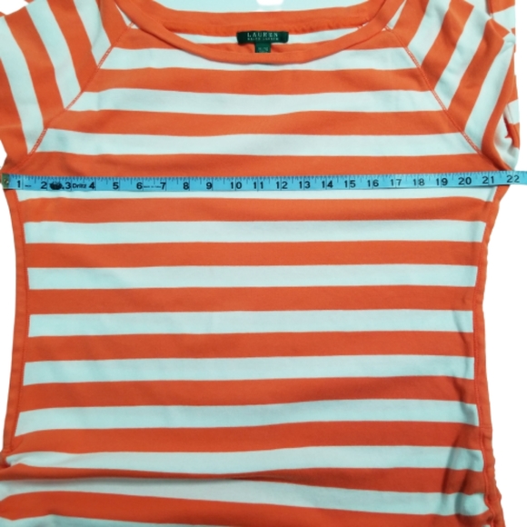 Lauren by Ralph Lauren Striped Boatneck Top Sz XL - Picture 9 of 11